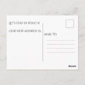 Aangepast strand We hebben een wijziging van adres Briefkaart (Achterkant)