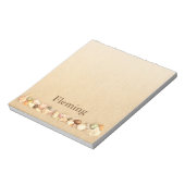 Aangepast strand zand met Seashells Notitieblok (Linkerzijde)