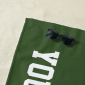 Aangepast strandtapesportcadeau voor rugbyspeler strandlaken (In situ)