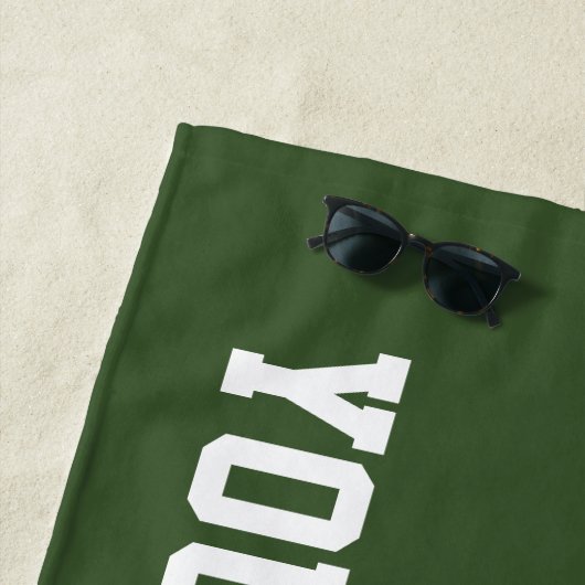 Aangepast strandtapesportcadeau voor rugbyspeler strandlaken (In situ)