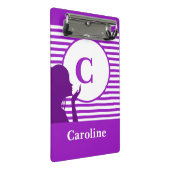 Aangepast streeppatroon | Modern kleurrijk monogra Mini Klembord (Schuin)