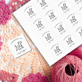 Aangepast strijklabel voor ambachtslieden met huis labels