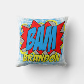 Aangepast  stripboek Pop Art Style BAM! Kussen (Achterkant)