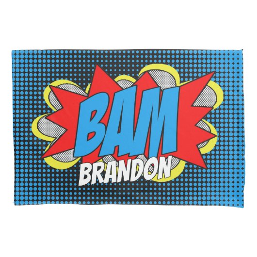Aangepast stripboek Pop Art Style BAM! Kussensloop (Voorkant)