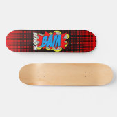 Aangepast stripboek Pop Art Style BAM! Persoonlijk Skateboard (Horizontaal)