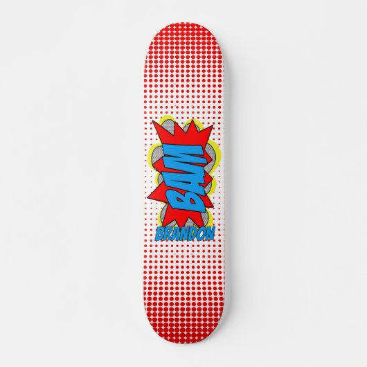 Aangepast  stripboek Pop Art Style BAM! Persoonlijk Skateboard (Voorkant)