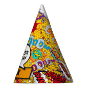 Aangepast stripboek superheld op zaterdag feesthoedjes (Rechts)