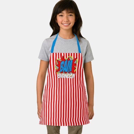 Aangepast strippatroon Pop Schort (Insitu)