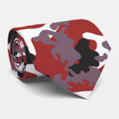 Aangepast Stropdas Rode Camo (Opgerold)