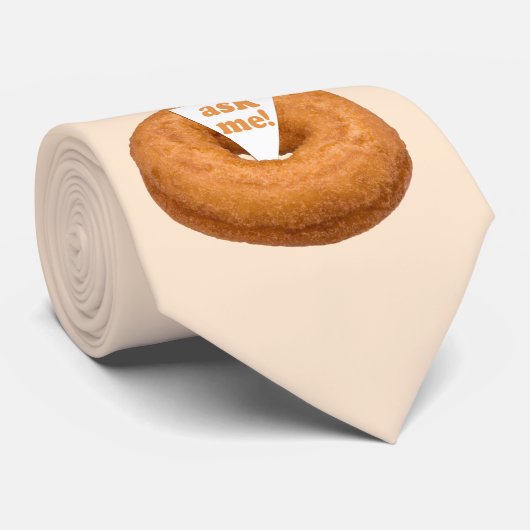 Aangepast stropdas voor donut Humor (Opgerold)