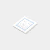 Aangepast studentenblauw ontwerp voor de gastfamil post-it® notes (Schuin)