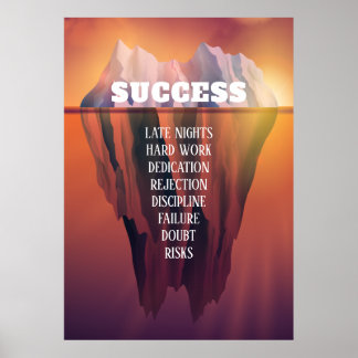 Aangepast succes Iceberg Motivatie Poster