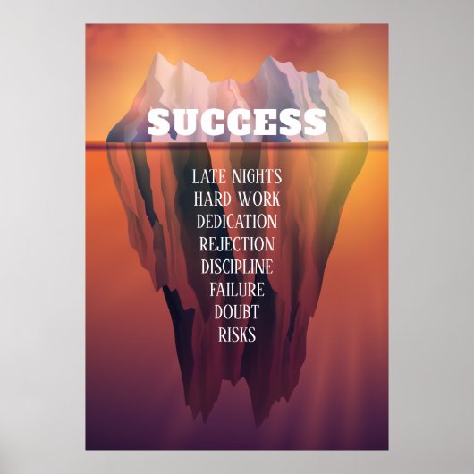 Aangepast succes Iceberg Motivatie Poster (Voorkant)