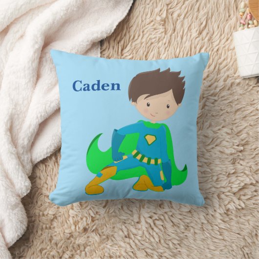 Aangepast superheld blauw kussen (Deken)