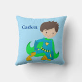 Aangepast superheld blauw kussen (Achterkant)