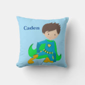 Aangepast superheld blauw kussen (Voorkant)