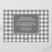 Aangepast superieure, moderne grijze buffelboon Go Folie Feestdagenkaart (Achterkant)