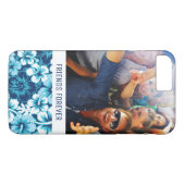 Aangepast Surf voor foto en tekst Floral Hibiscus Case-Mate iPhone Case (Achterkant (Horizontaal))