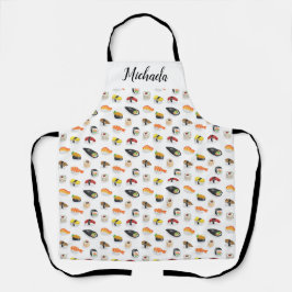 Aangepast sushi Chef Pattern Apron Schort