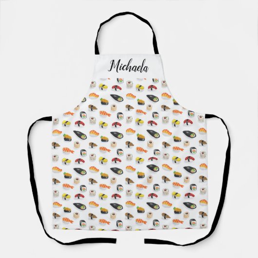 Aangepast sushi Chef Pattern Apron Schort (Voorkant)