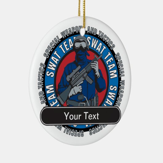 Aangepast SWAT-team Keramisch Ornament (Rechts)