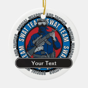 Aangepast SWAT-team Keramisch Ornament