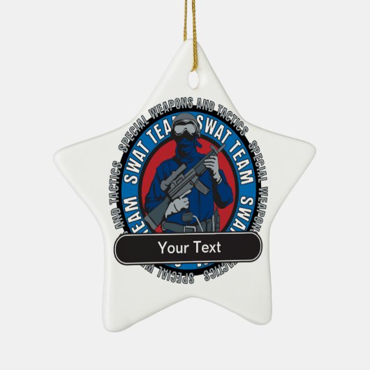 Aangepast SWAT-team Keramisch Ornament (Rechts)