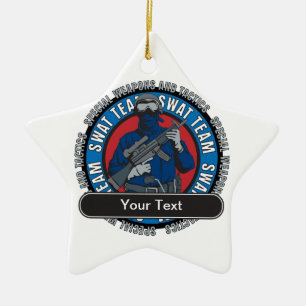 Aangepast SWAT-team Keramisch Ornament