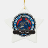 Aangepast SWAT-team Keramisch Ornament (Achterkant)