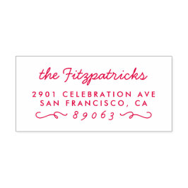 Aangepast Sweet Script Achternaam Retouradres Zelfinktende Stempel