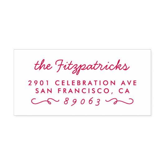 Aangepast Sweet Script Achternaam Retouradres Zelfinktende Stempel (Design)