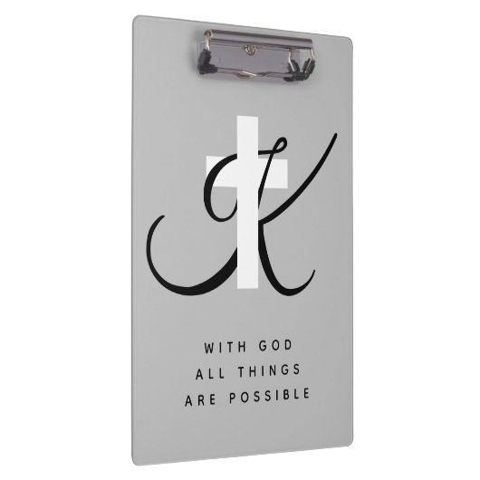 Aangepast symbool voor Christelijk geloof op monog Klembord (Rechts)