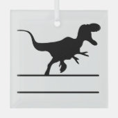 Aangepast T-Rex Glas Ornament (Voorkant)