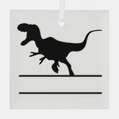 Aangepast T-Rex Glas Ornament (Achterkant)