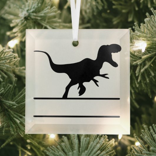 Aangepast T-Rex Glas Ornament (Insitu)