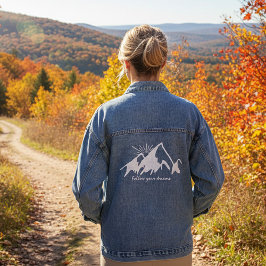 Aangepast T-Shirt voor bergen Denim Jacket