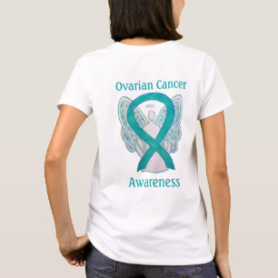 Aangepast T-shirt voor Ovariumkanker Ribbon Angel