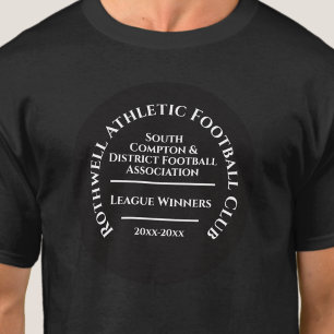 Aangepast T-shirt voor winnaars van de voetbalcomp