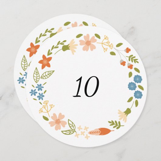 Aangepast tabelnummer grote tuin kaart (Voorkant / Achterkant)