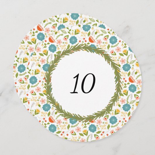 Aangepast tabelnummer grote tuin kaart (Voorkant / Achterkant)