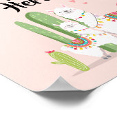 Aangepast tabelteken voor Baby shower van Llama Fi Poster (Hoek)