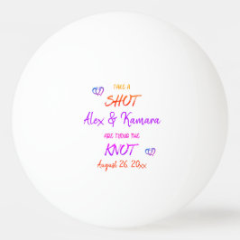 Aangepast 'Take A Shot' Verliefd Koppel dat Gaat T Pingpongbal