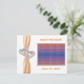 Aangepast tangerine lint sparen het Briefkaart van (Staand voorkant)