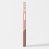 Aangepast tapmauve Roos met blindroze marmer iPhone Hoesje (Linkerkant)