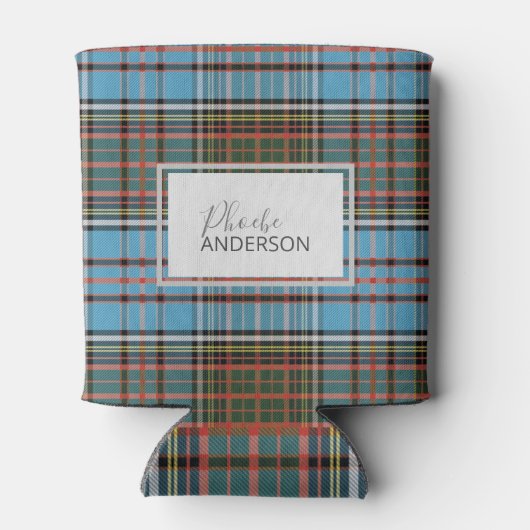 Aangepast Tartan Clan Anderson Pset Light Blue Blikjeskoeler (Achterkant)