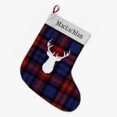 Aangepast Tartan Clan MacLachlan Pset Grote Kerstsok (Voorkant (Hangend))