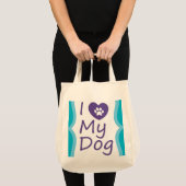 Aangepast Tas "I Heart My Dog" (Voorkant (product))