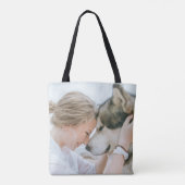 Aangepast Tas met dubbele ronde foto's (Achterkant)