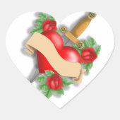 Aangepast Tattoo hart Hart Sticker (Voorkant)