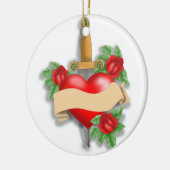 Aangepast Tattoo hart Keramisch Ornament (Links)